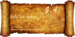 Göbl Anna névjegykártya